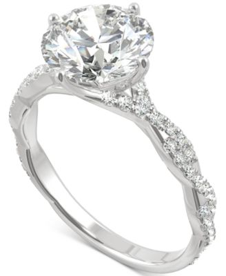 Moissanite Twist Engagement Ring (2-1/3 ct. t.w. DEW) in 14k White Gold