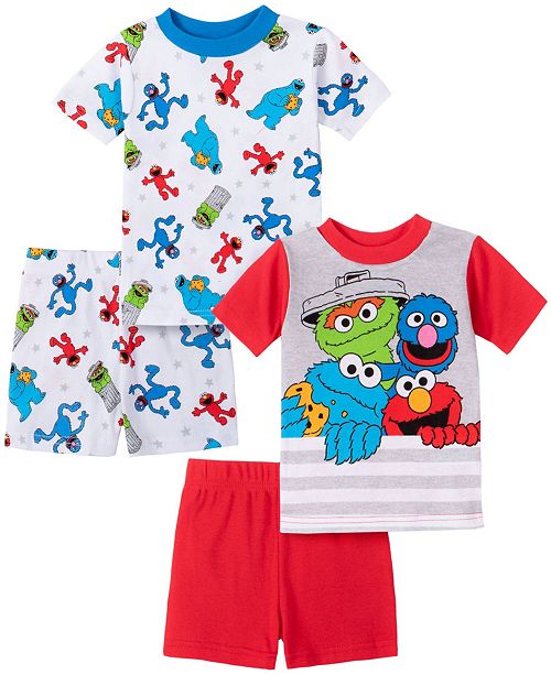 Ame Sesame Street Toddler Boy Cotton 4 Piece Pajama Set Reviews