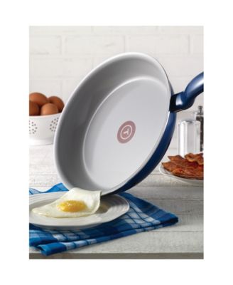 T-Fal Initiatives Ceramic 14-Pc. Cookware Set, Blue