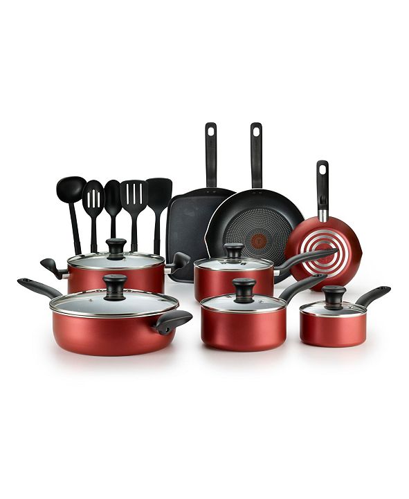T-Fal Initiatives Nonstick 18-Pc. Cookware set & Reviews - Cookware Sets - Macy's