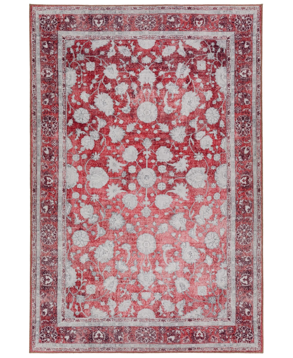 Closeout! D Style Tovia TOV02 Brick 8'6in x 12'9in Area Rug - Brick