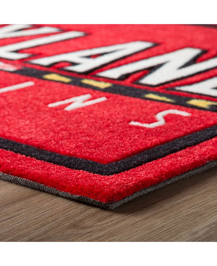Luxury Sports Rugs Maryland Colmd Red 1'8" x 2'6" Area Rug Macy's