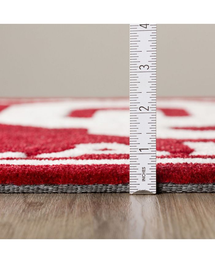 Luxury Sports Rugs Oklahoma Colok Crimson 3'2" x 5'1" Area Rug Macy's