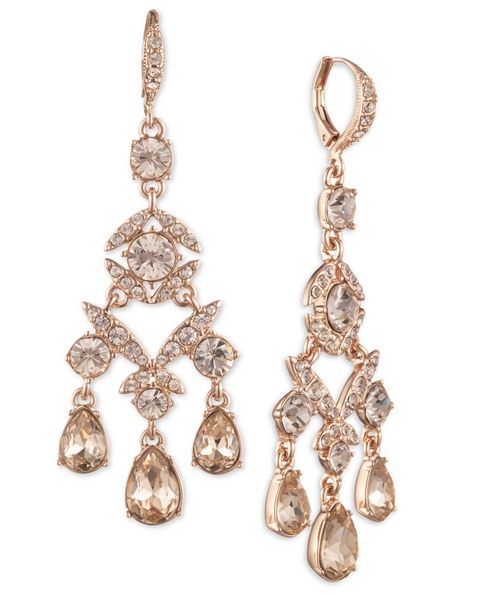 Givenchy Crystal Chandelier Earrings, Givenchy Gold Tone Crystal Chandelier Earrings