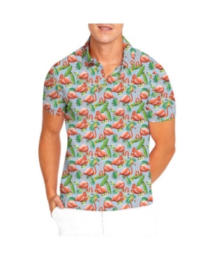 Nick Graham Men's Modern Fit Stretch Printed Polo