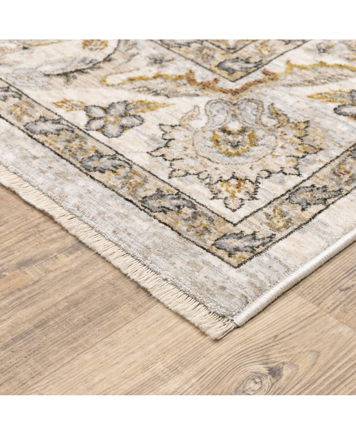 JHB DESIGN MAHARAJA 70E IVORY AND GRAY 7'10" X 10'10" AREA RUG 