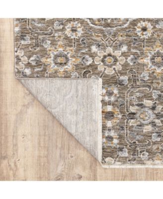 Maharaja 532D Gray and Tan 6'7" x 9'6" Area Rug