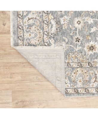 Maharaja 70E Blue and Ivory 2'3" x 7'6" Runner Rug