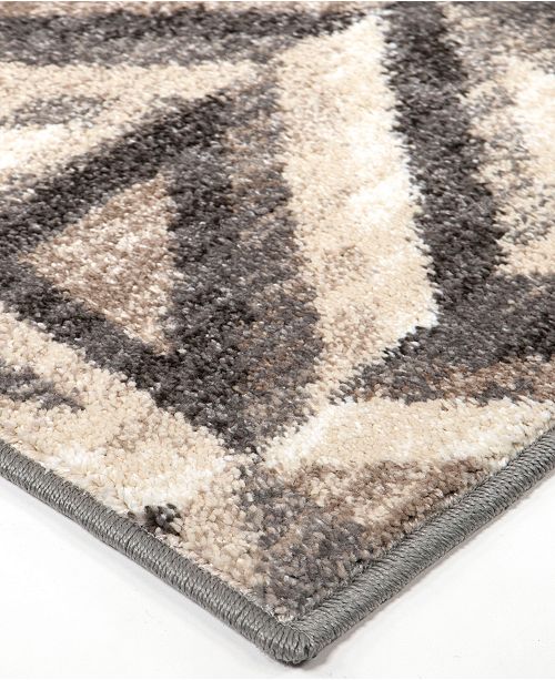 Edgewater Living Mesa Nomadic Geo Gray 2 3 X 8 Runner Rug Reviews Rugs Macy S