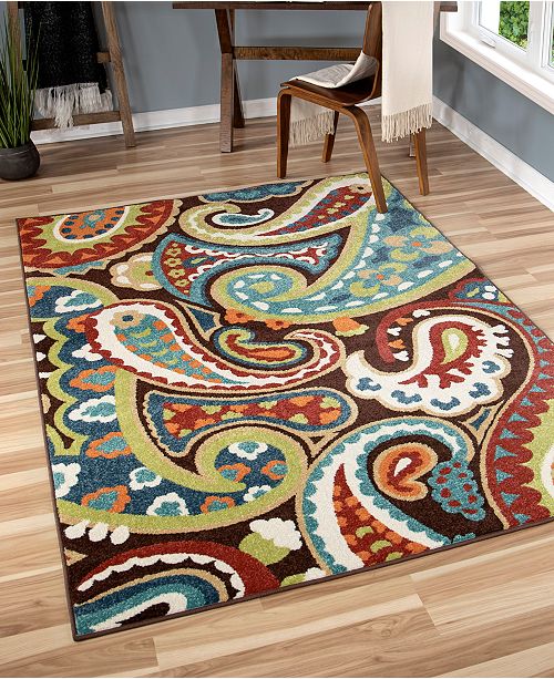 Edgewater Living Terrace Paisley Multi 3 10 X 5 5 Area Rug Reviews Rugs Macy S
