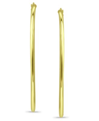 Polished Hoop Earrings in 18k Gold-Plated Sterling Silver, Created for Macy's