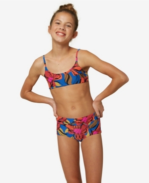 image of O-Neill Little Girls Gala Bralette Printed Top Set