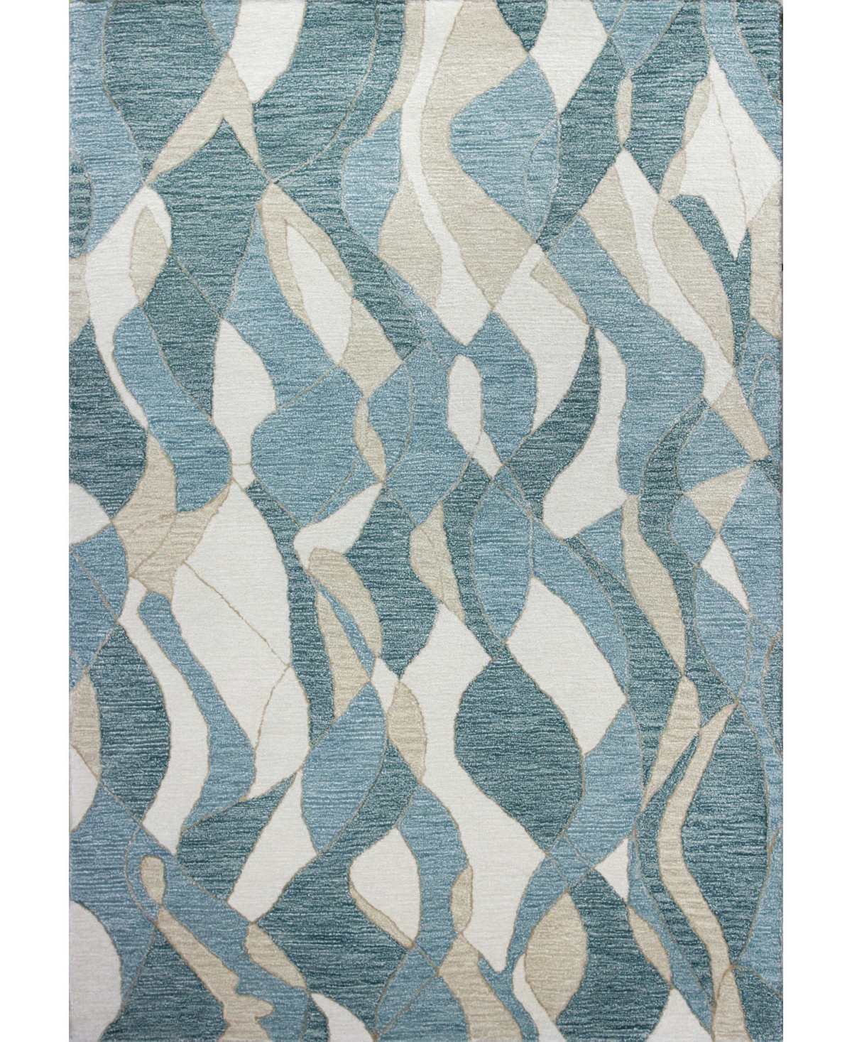 Bb Rugs Downtown Tud-05 Aqua 8'6in x 11'6in Area Rug - Aqua