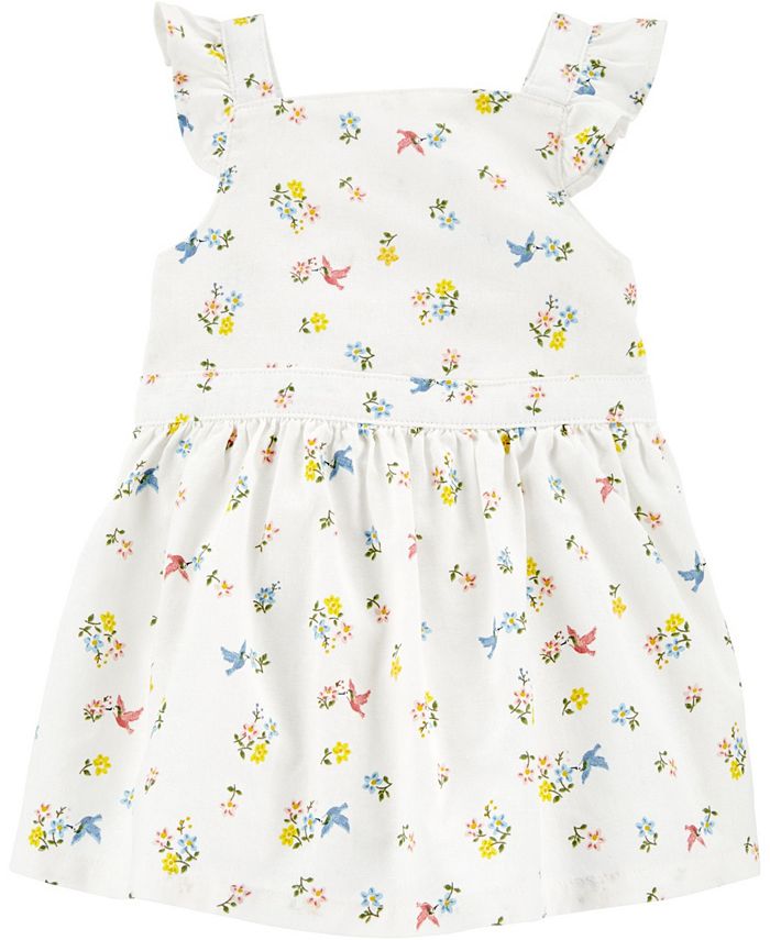 Carter's Baby Girl Floral Linen Dress - Macy's