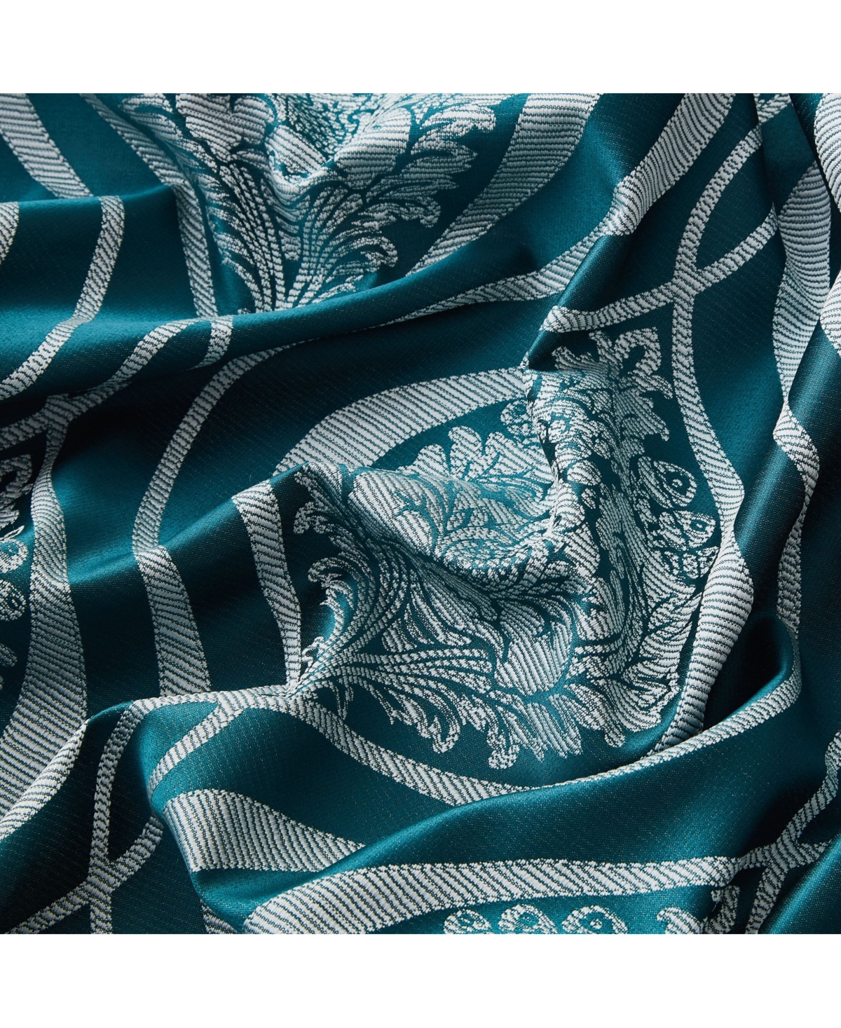 Hlc.me Montero Damask 100% Complete Blackout Shading Thermal Insulated Energy Efficient Heat/Cold Blocking Grommet Heavy Curtain Drapery Panels for Li