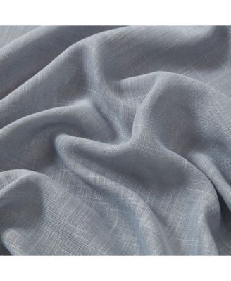 Abbey Faux Linen Textured Semi Sheer Privacy Sun Light Filtering Transparent Window Grommet Long Thick Curtains Drapery Panels for Bedroom & Living Room, 2 Panels