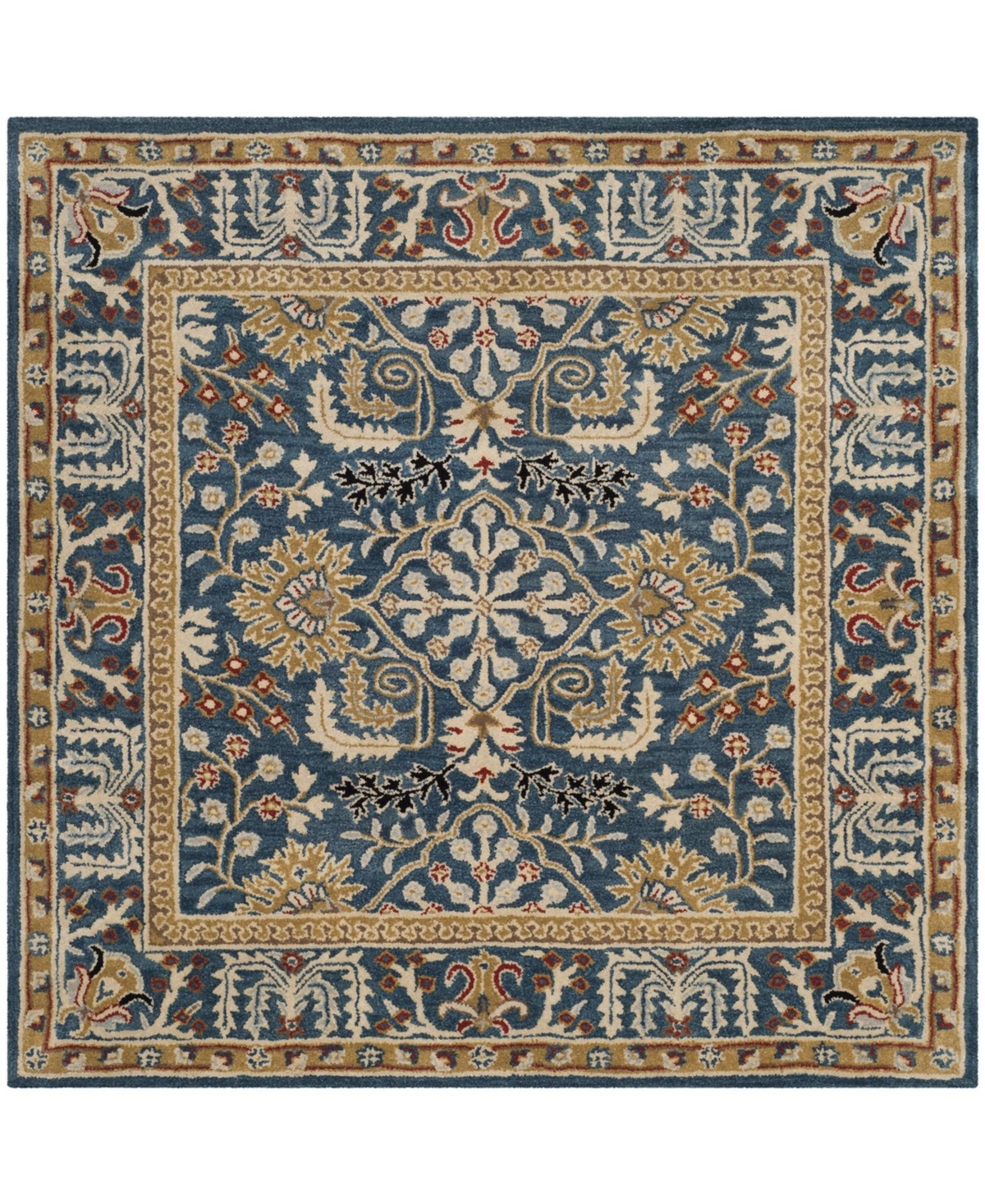Safavieh Antiquity At64 Navy and Multi 6' x 6' Square Area Rug - Navy