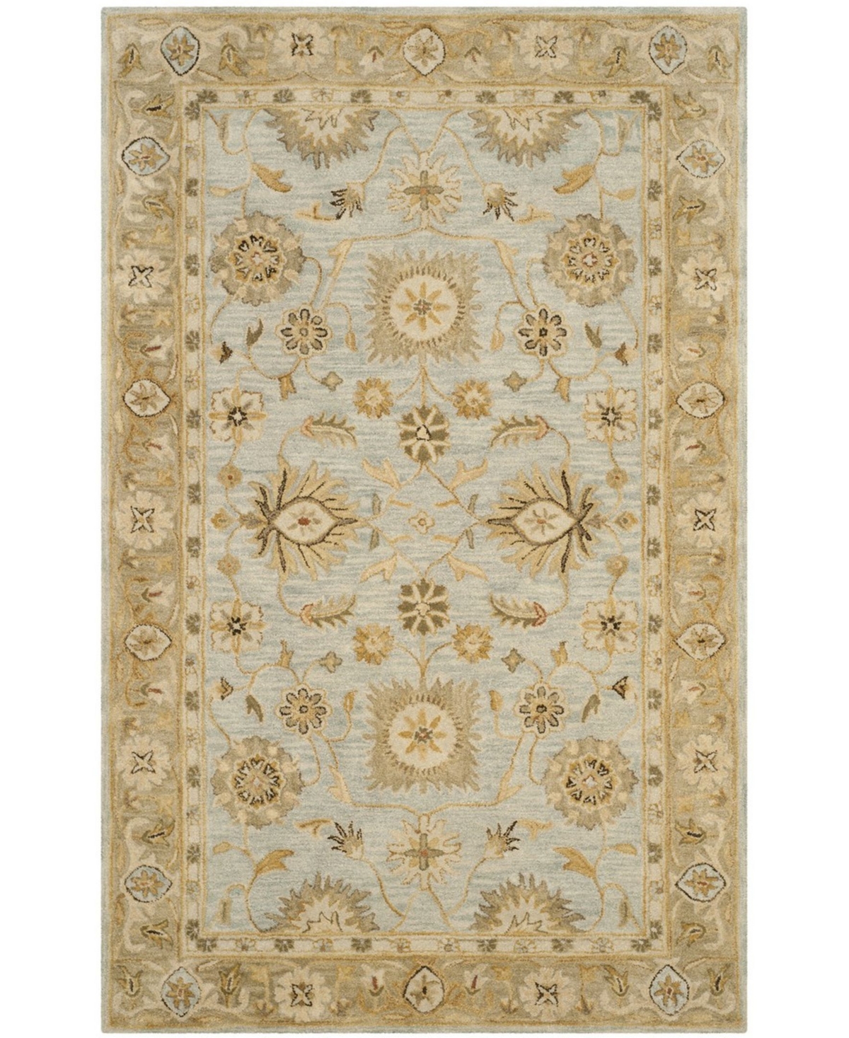 Safavieh Antiquity At856 Mist and Sage 5' x 8' Area Rug - Mist