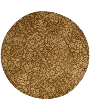 Safavieh Antiquity At411 Gold And Beige 6' X 6' Round Area Rug