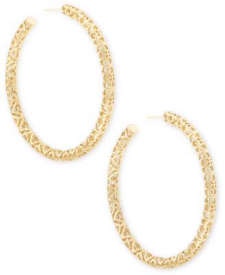 Kendra Scott - Large Openwork Tubular Hoop Earrings, 2.5"