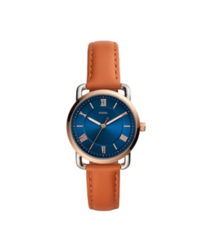 image of Fossil Women-s Copeland Brown Leather Strap Watch 34mm