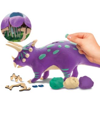 Discovery #Mindblown Toy Dinosaur Diy Puzzle Clay Triceratops