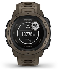 Unisex Instinct Tactical Coyote Tan Silicone Strap Smart Watch 45mm