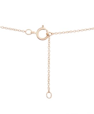 Diamond Initial Pendant Necklace (1/10 ct. t.w.) in 14k Gold, 17" + 1" Extender