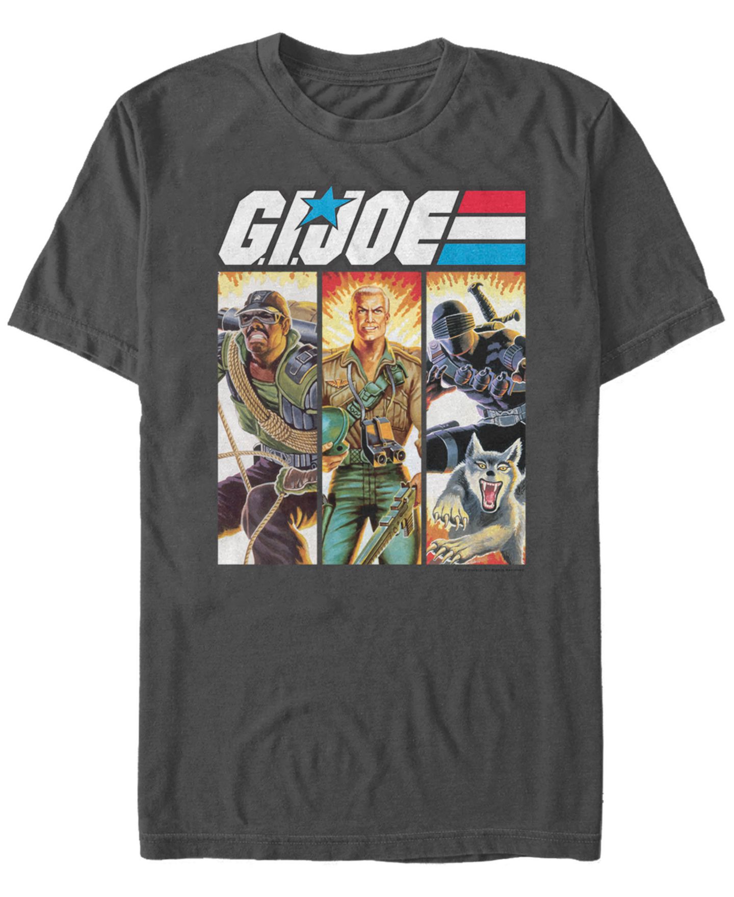 Мужская футболка Fifth Sun G.I.Joe Portrait Panels Short Sleeve, цвет: Угольный — фото 1