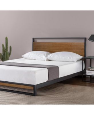 Zinus Suzanne Bamboo and Metal Platform Bed Frame, King