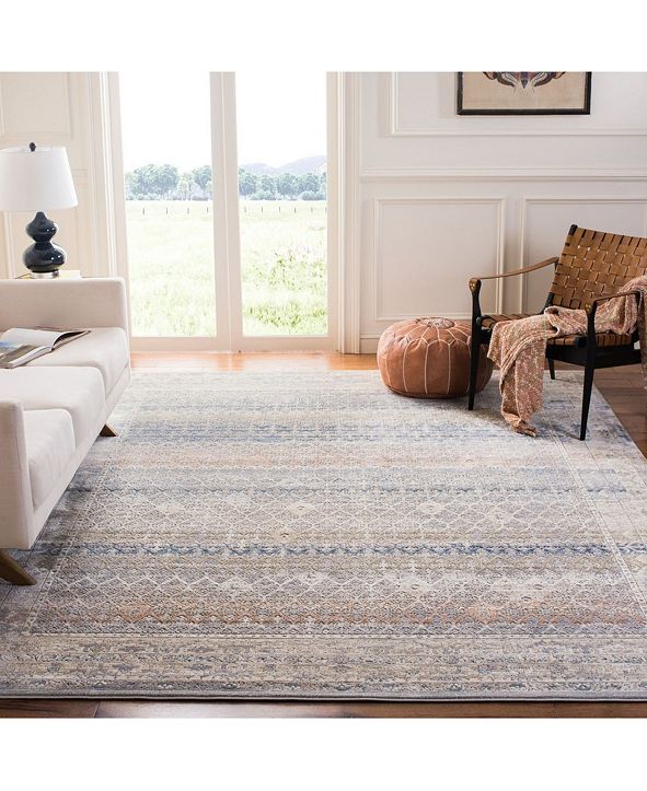 Martha Stewart Collection Maze MSR646G Cream and Gray 5'3" x 7'6" Area