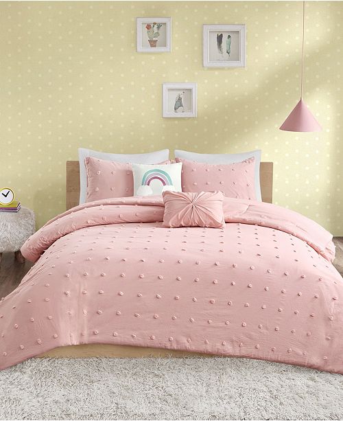 Urban Habitat Callie Twin/Twin XL 4 Piece Cotton Jacquard Pom Pom Comforter Set & Reviews