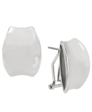 image of Robert Lee Morris Soho Silver-Tone Sculptural Clip-On Button Earrings