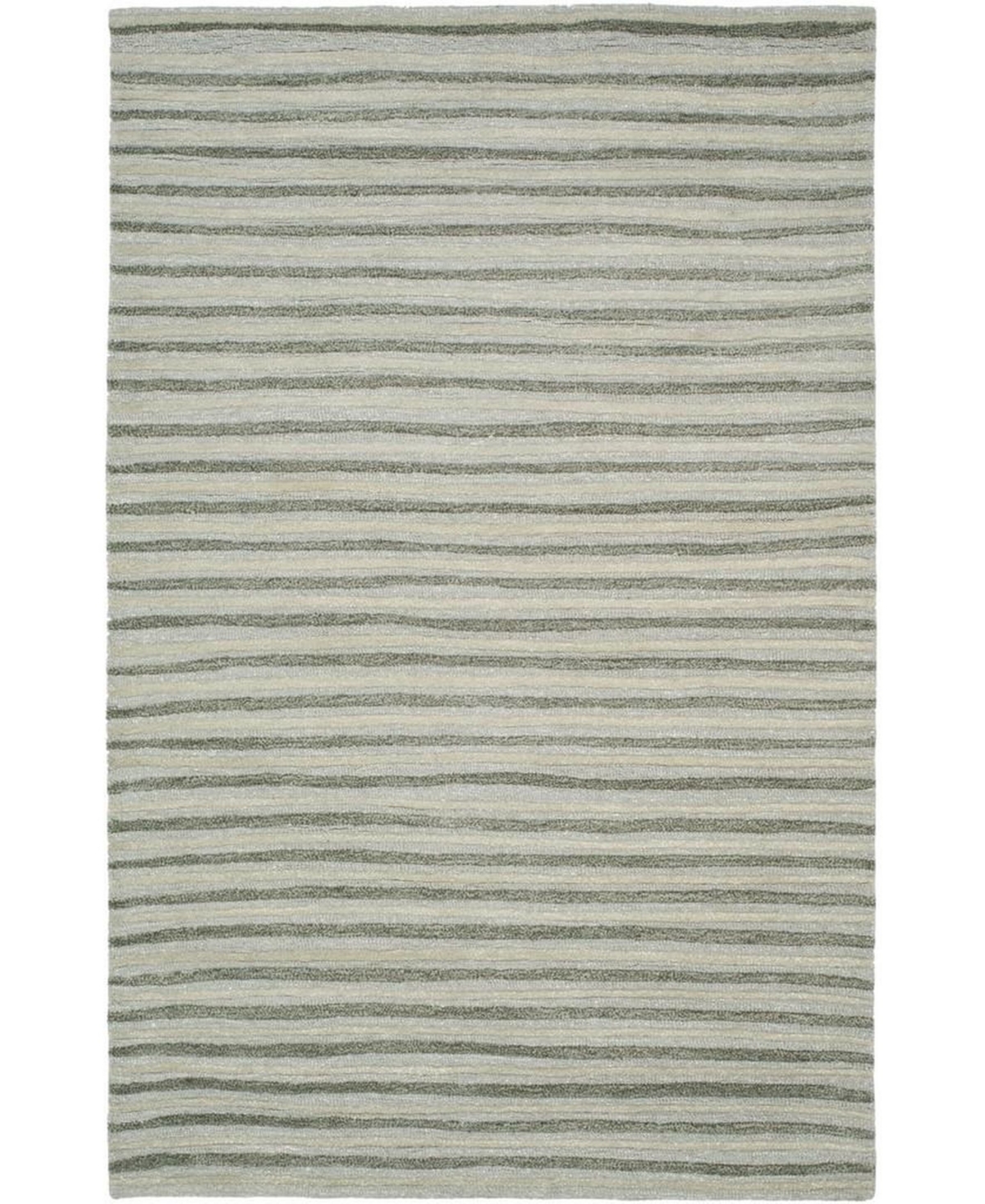 Martha Stewart Collection Hand Drawn Stripe MSR3619A Gray 5' x 8' Area Rug - Gray