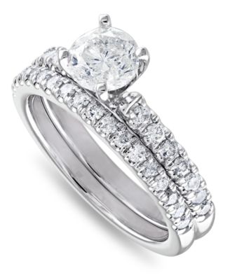 Diamond (1-1/2 ct. t.w.) Bridal Set in 14K White, Yellow or Rose Gold