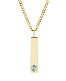 14K Gold Plated Reese Birthstone Pendant Necklace
