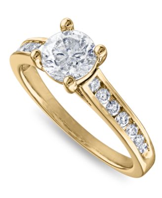 Diamond (1-1/2 ct. t.w.) Channel-Set Bridal Set in 14K White, Yellow or Rose Gold