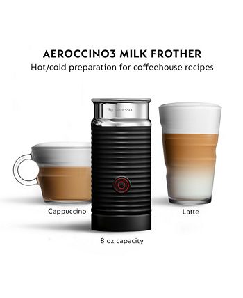 Nespresso - Vertuo Next Premium Coffee and Espresso Maker by DeLonghi, Black Rose Gold with Aeroccino Milk Frother