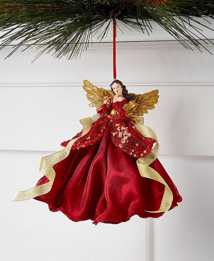 Holiday Lane Renaissance Caucasian Angel Ornament, Created for Macy's