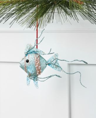 Holiday Lane Seaside Fish With Sequins Ornament, Created for Macy's ...