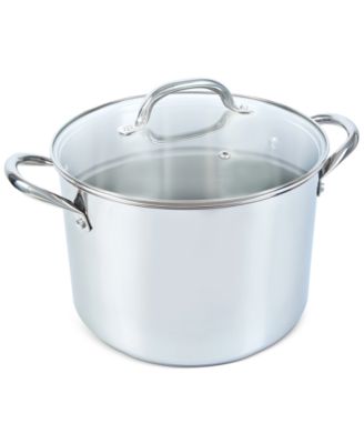 Tools of the Trade 10-Qt. Stainless Steel Stock Pot with Lid, Created for Macy's