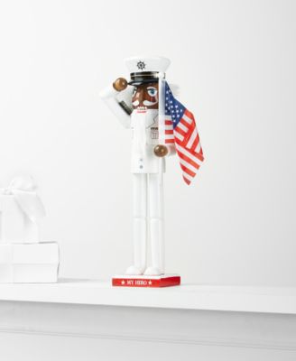 Holiday Lane - African American Navy Nutcracker