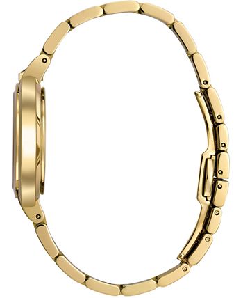 Bulova - Women's Rubiyat Diamond (1 ct. t.w.) Gold-Tone Stainless Steel Bracelet Watch 35mm