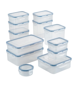 Lock n Lock Easy Essentials Basics 24 Piece Food Storage Container Set