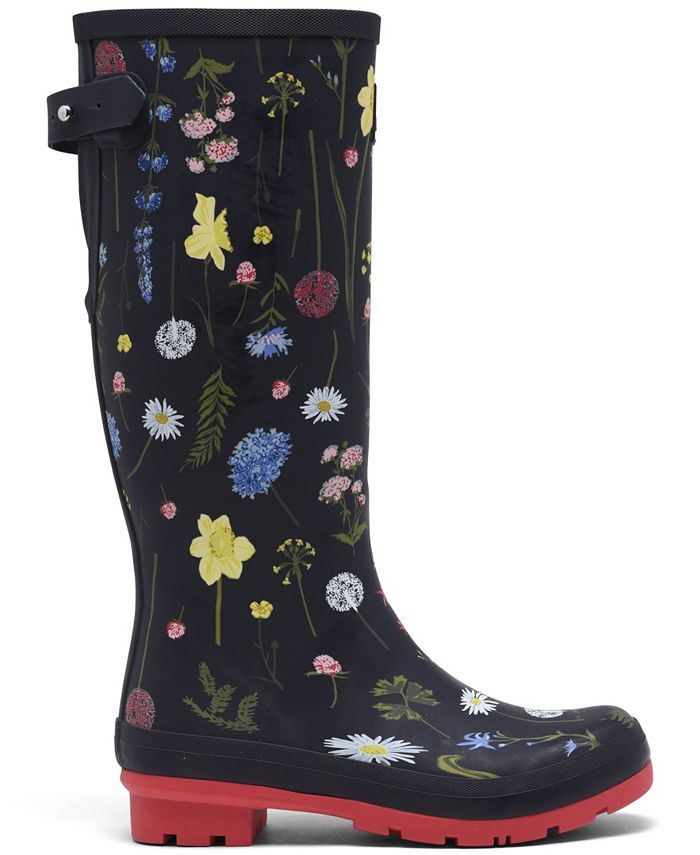 joules Women's Printed Wellies Tall Height Rain Boots from Finish Line ...