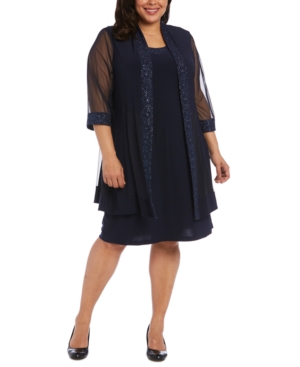 R & M Richards Plus Size Embellished Dress & Jacket