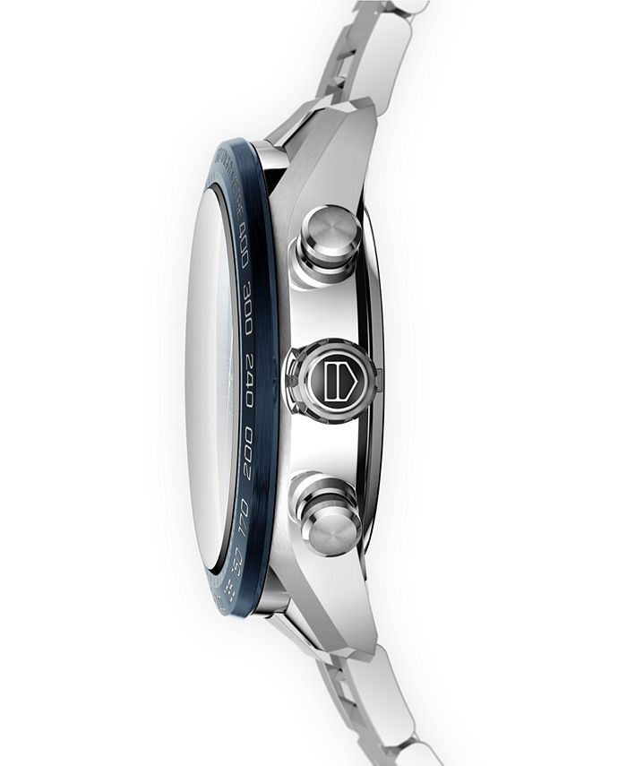 TAG Heuer Men's Swiss Automatic Chronograph Carrera Heuer 02 Stainless  Steel Bracelet Watch 45mm - Macy's