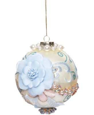 Mark Roberts - King's Jewel  Ball Ornament,  Ivory - 4 Inches