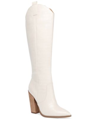 white tall boots