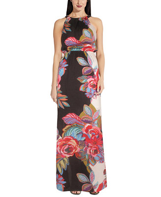 Adrianna Papell Floral-Print Maxi Dress & Reviews - Dresses 